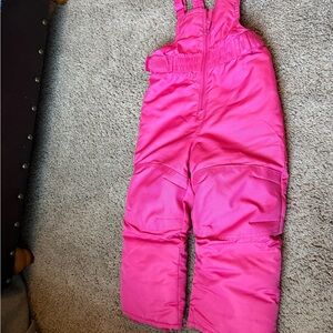 Cat & Jack Hot Pink Kids Snow Bib Overalls 4T